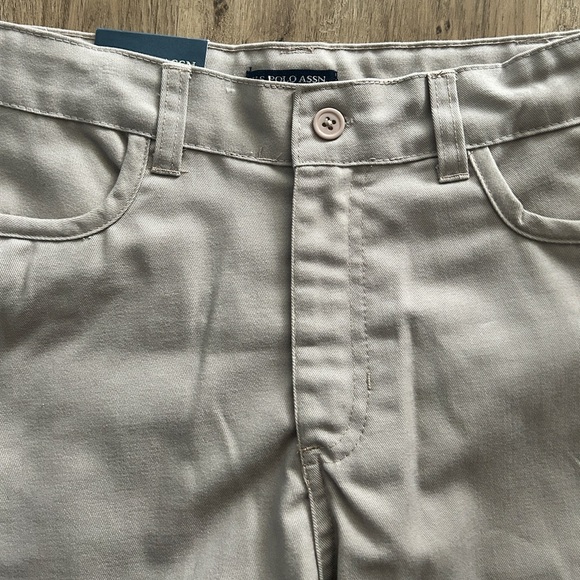 U.S. Polo Assn. Boys Khaki Shorts - Size 10 - Adjustable Waist- NWT - Picture 6 of 14